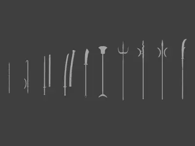Wushu Weapons Collection 3D model