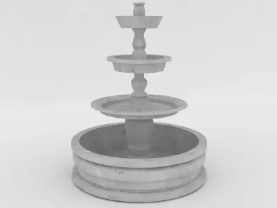 fountain three tiered 3D model