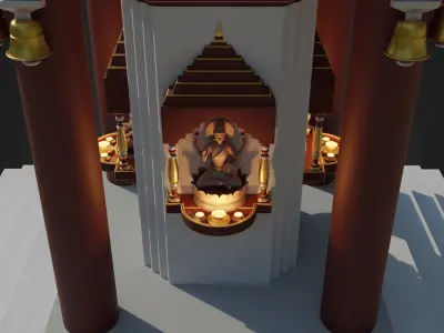 Small Hindu Temple 3D model