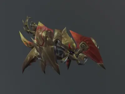 Golden Knight Spider Low-poly 3D model