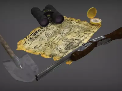 EXPLORER GEAR Low-poly 3D model