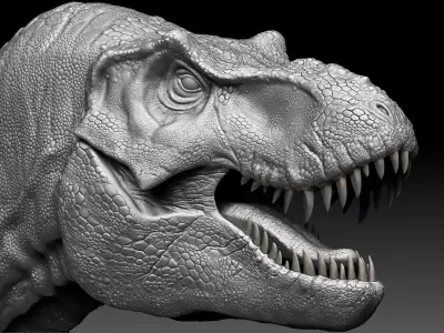 Dinosaur Tyrannosaurus Rex Stan Sculpt Project 3D model