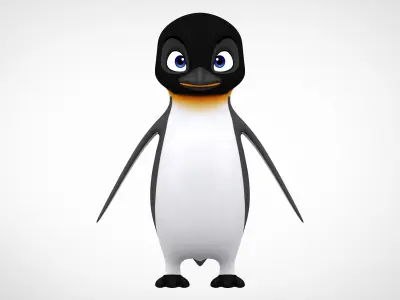Emperor Penguin Low-poly 3D model