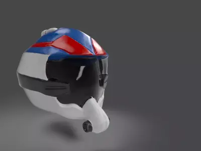Macros Robotic Helmet  Low-poly 3D model