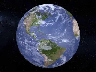 8K Earth Low-poly 3D model