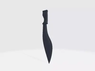 Dagger knife Low-poly 3D model 3