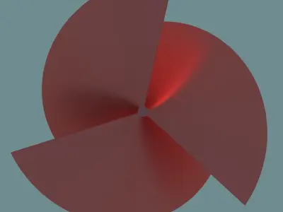 Spiral Fibonacci element 1 Low-poly 3D model