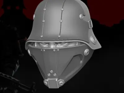 Deathsheads Commando Wolfenstein Fan Art 3D printable files 3D print model