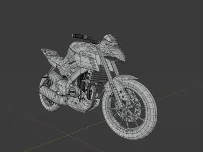 Yamaha MT 125 Motorcycle Low-poly 3D model