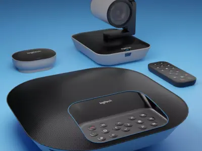 Video Conferencing peripherals Low-poly 3D model