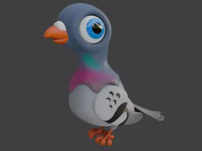 Cartoon Pidgeon 3D model