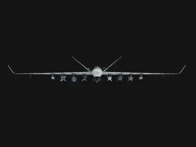 Chengdu Wing Loong-II air craft Low-poly 3D model