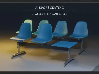 Airport Seatings Chairs - 006 Free 3D model