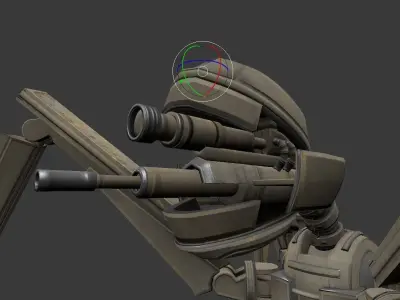 Gun Bot Free low-poly 3D model