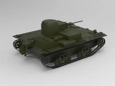 T-38 tank 3D model