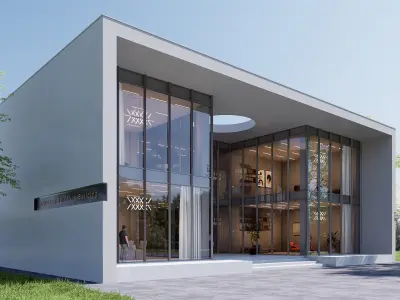 INVESTRIBE Office Building Low-poly 3D model