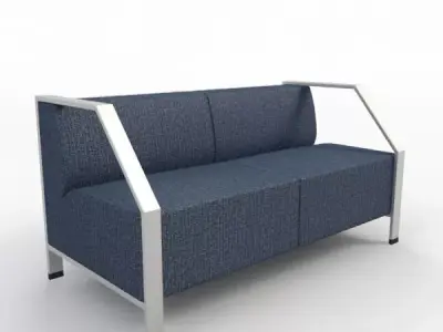 Sofa with stainless steel legs Free 3D model