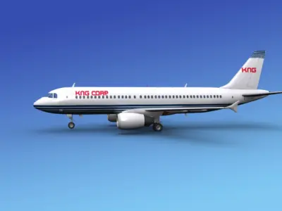Airbus A320 Corporate 2 3D model