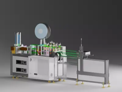 Bandage mask machine - automatic feeding 3D model