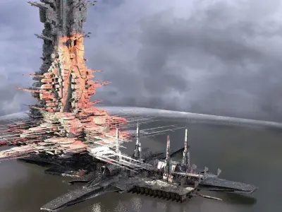 Floating Medical facility 3D model