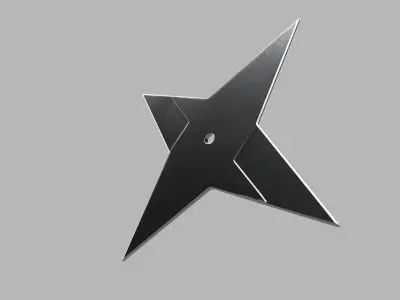 Shuriken Ninja Throwing Star Free low-poly 3D model
