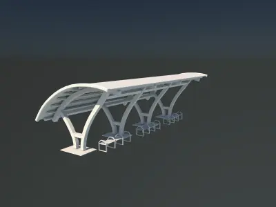 Modern Pergola 3D model