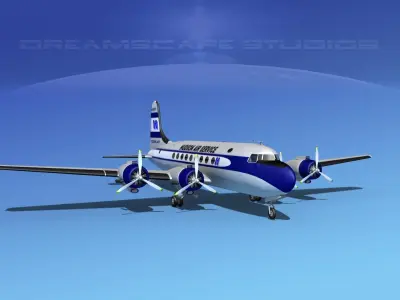 Douglas DC-4 Hudson Air Freight 3D model