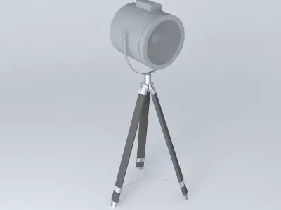Mini Cannon Spotlight  lamp Free 3D model