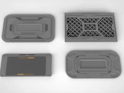 sci-fi Architecture kitbash 21 3D model