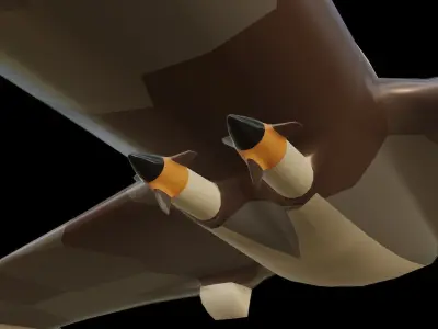 Sci-Fi Military Spaceship - Lightwing G3 3D print model