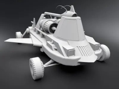 Jet Car Scale model 3D print model
