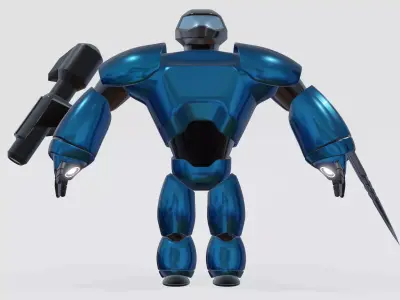 3D rocketman robot 3D model