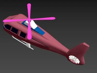 Low poly 3D Helicopter model Low-poly 3D model