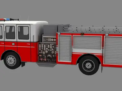 Modern Fire Truck 3D model
