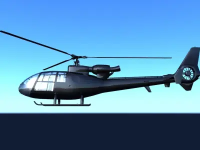 3D model Airbus Helicopter H130 Low-poly 3D model