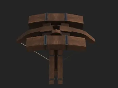 Siege Ballista Free low-poly 3D model