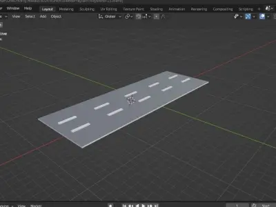 Asphalt road   Free 3D model
