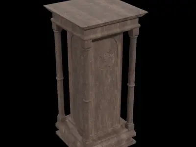 Gothic Pedestal Low-poly 3D model