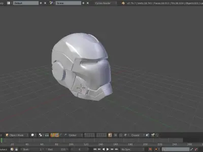 High resolution ironman helmet model Free 3D model