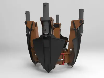 Machine for transplanting trees 3D model