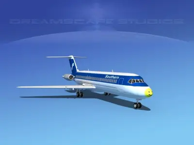 Douglas DC-9-30 Southern 3D model