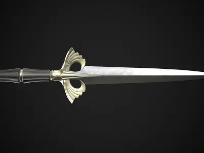 Dagger A5 Low-poly 3D model