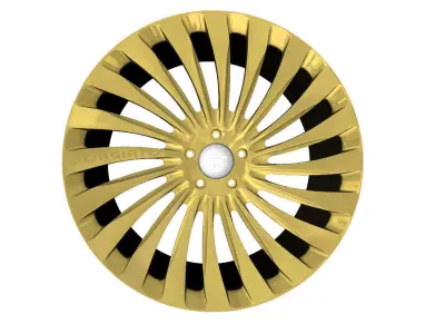 Wheel Model Forgiato Autonomo-M Gold 3D model