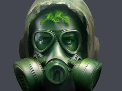 Helmet 3d model military combat Military Low-poly Low-poly 3D model