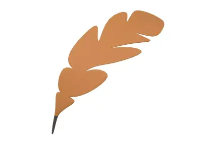 Feather Pen v1 002 Low-poly 3D model