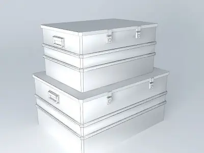 Metal boxes 3D model
