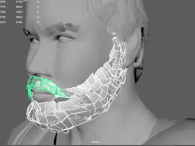 Roman Soldier With Beard Rigged Low-poly 3D model