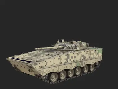 4 coatings of PLA Army ZBD04 ZBD-04 Infantry Fighting Vehicle Low-poly 3D model