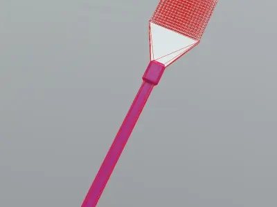 Swatter plastic spatula Low-poly 3D model