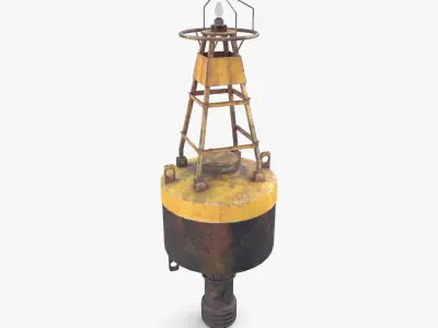 Water buoy v2 Low-poly 3D model